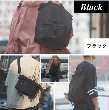 DYDASH Rollite 多機能 5way リュック バックパック ブラック Rollite多機能5WAYバッグ ～どんな旅でもずっと身に着けたくなる！軽量