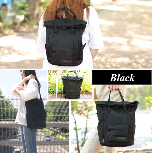 わずか485g！雨の日も気にしない、肩紐が収納できる４WAYの【12"Mixバッグ】